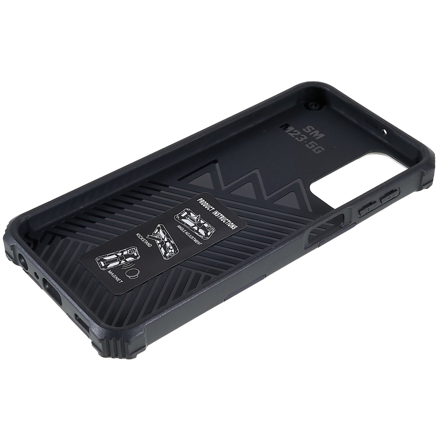 For Samsung Galaxy M23 5G / F23 5G / M13 4G Anti-wear Anti-shock PC and TPU Combo Armor Phone Case Kickstand Hybrid Protective Shell