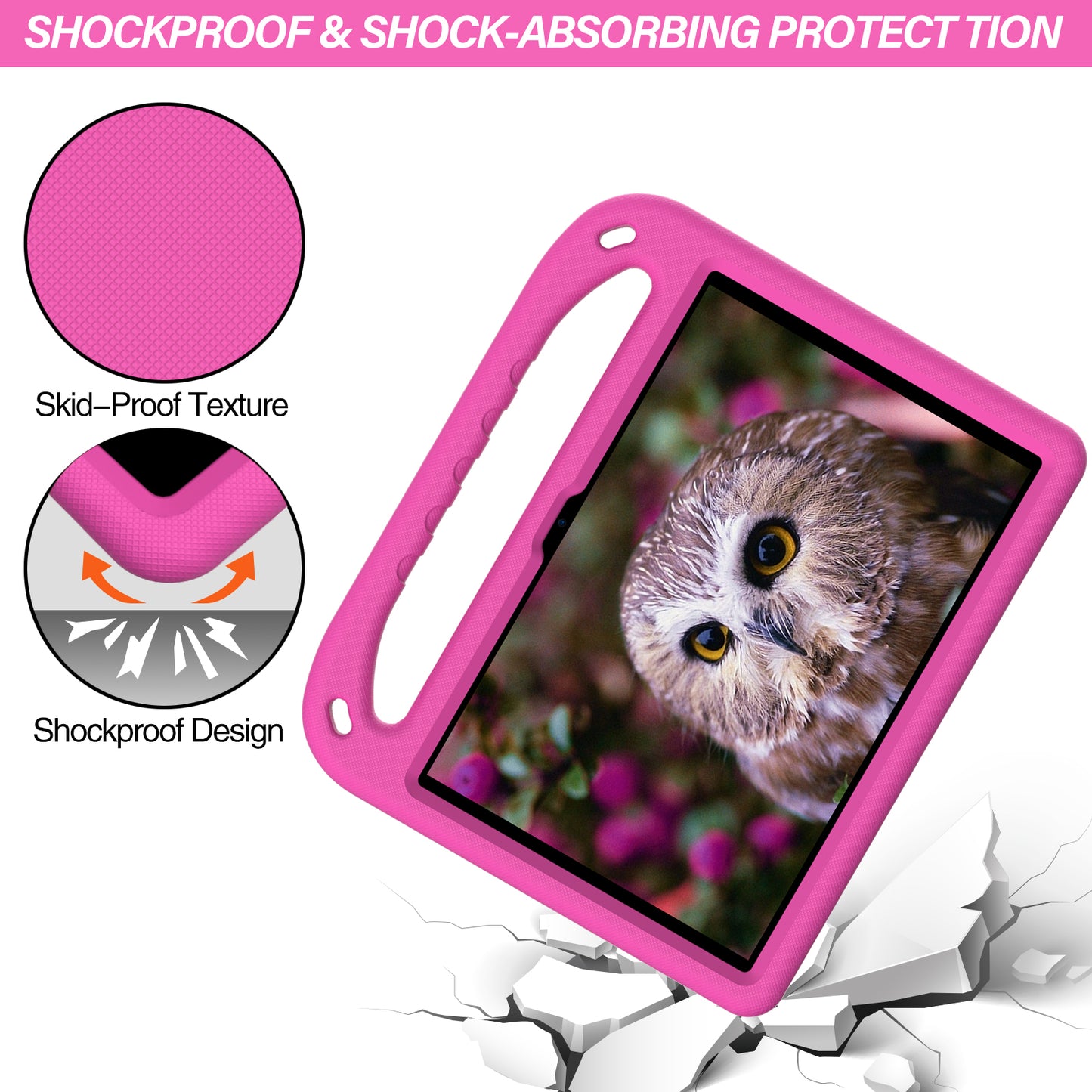 Shock-Absorbed Hand-Hold Grip EVA Tablet Case with Kickstand for Huawei Enjoy Tablet 2 10.1/MatePad T 10S 10.1 inch/MatePad T 10 9.7 inch/Honor Pad 6 10.1-inch/Pad X6 9.7 inch