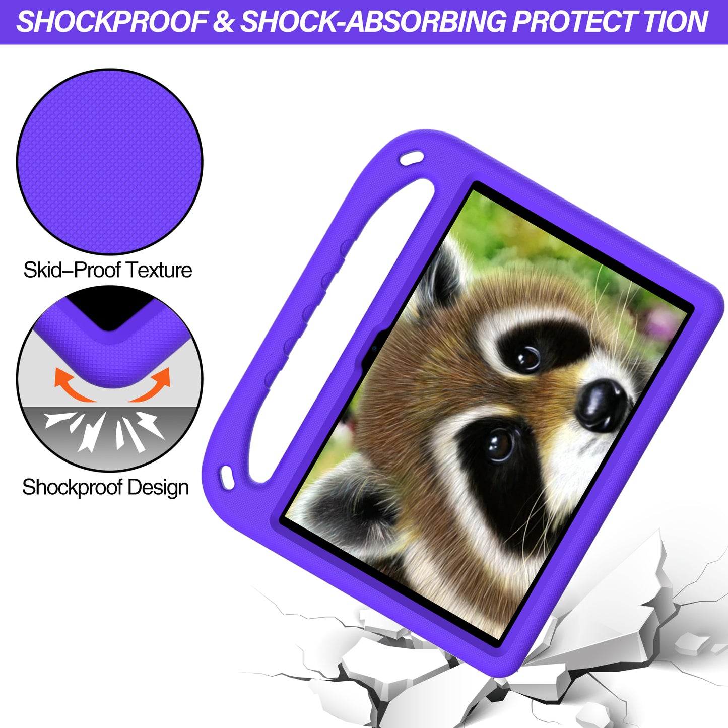 Shock-Absorbed Hand-Hold Grip EVA Tablet Case with Kickstand for Huawei Enjoy Tablet 2 10.1/MatePad T 10S 10.1 inch/MatePad T 10 9.7 inch/Honor Pad 6 10.1-inch/Pad X6 9.7 inch