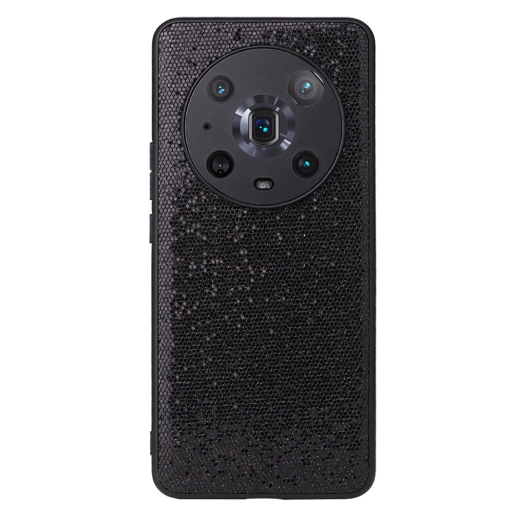 For Honor Magic4 Pro Anti-scratch Phone Case Textured PU Leather Coated TPU +PC Hybrid Protective Cover