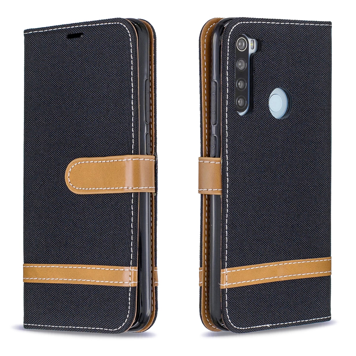 Assorted Color Jeans Cloth Leather Wallet Shell for Xiaomi Redmi Note 8