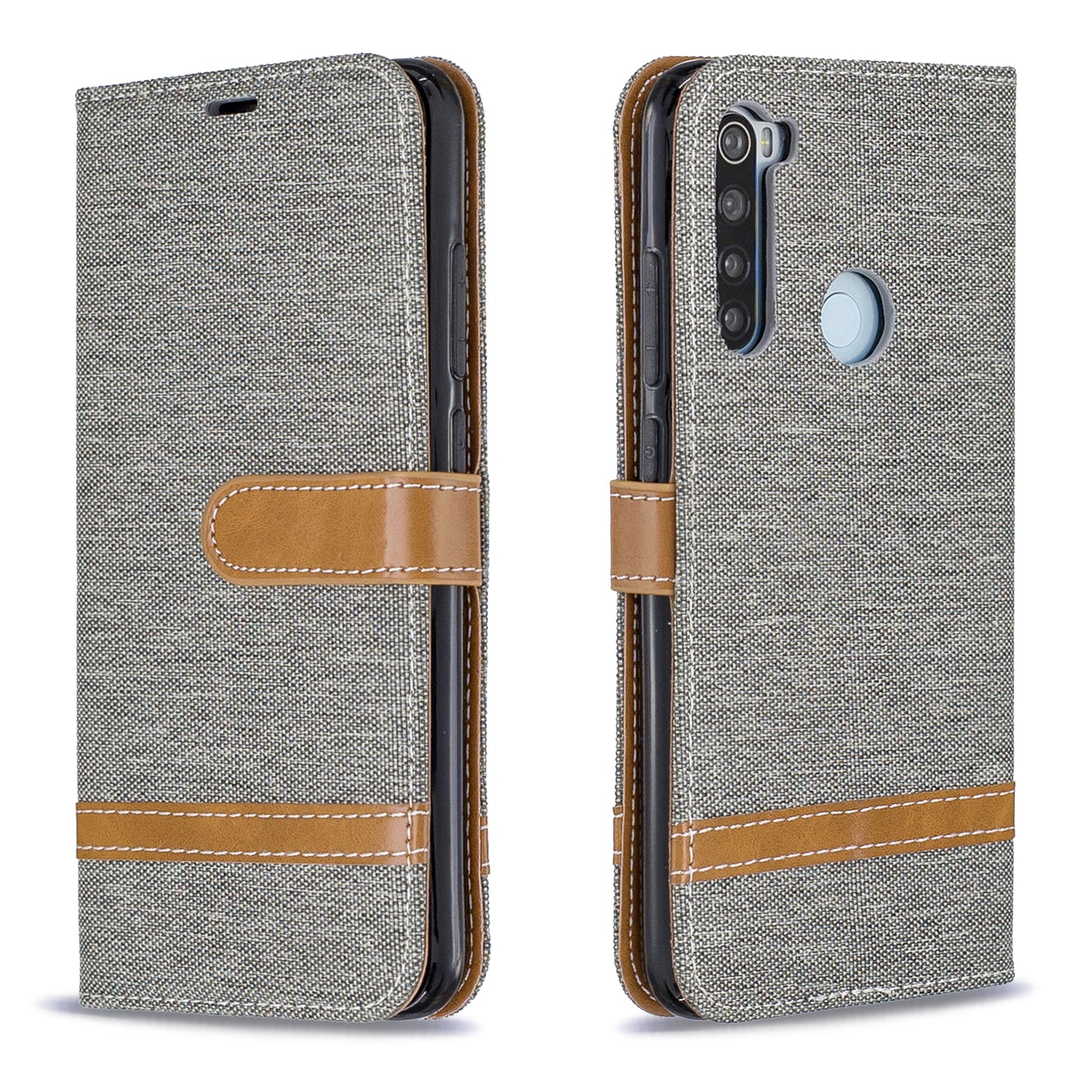 Assorted Color Jeans Cloth Leather Wallet Shell for Xiaomi Redmi Note 8