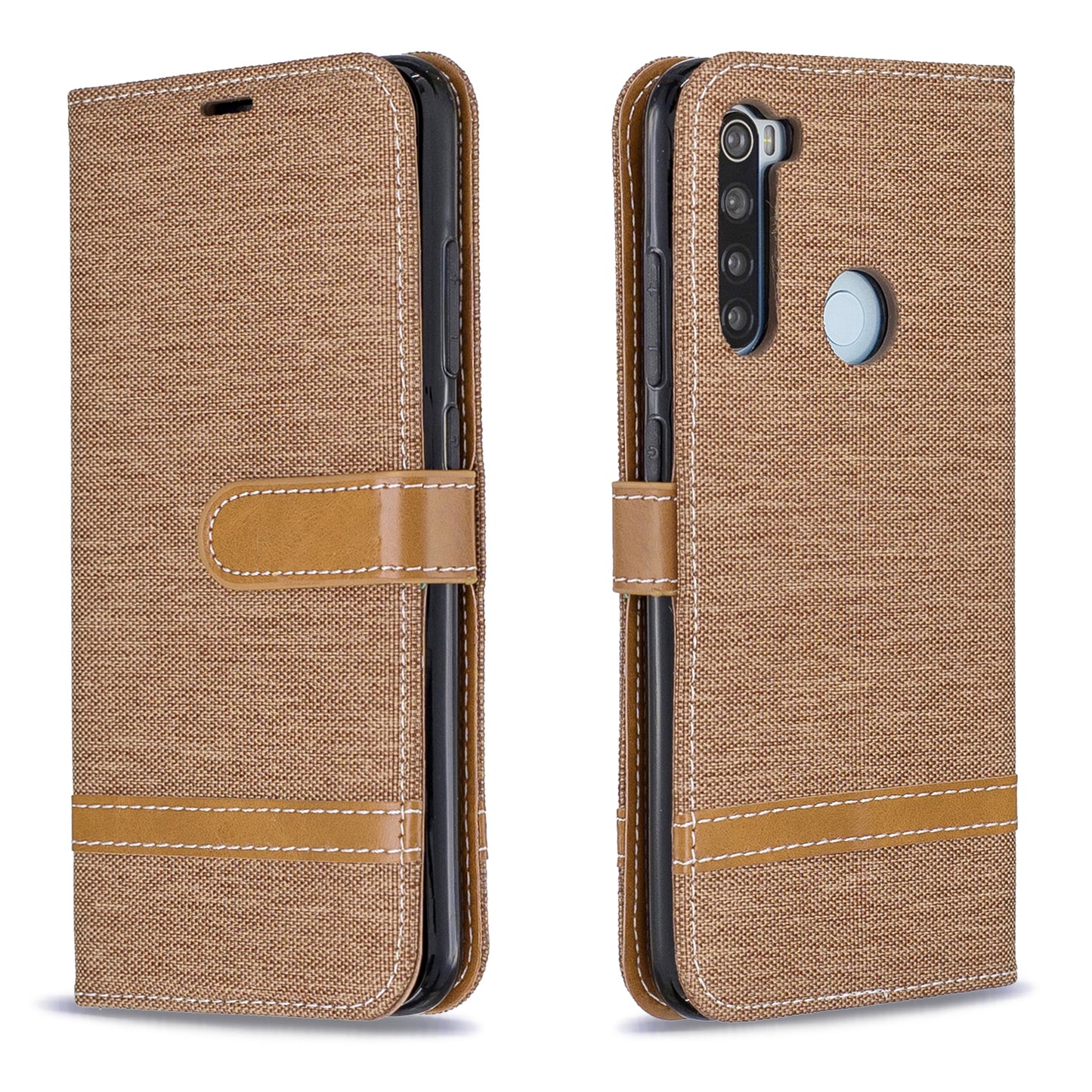 Assorted Color Jeans Cloth Leather Wallet Shell for Xiaomi Redmi Note 8