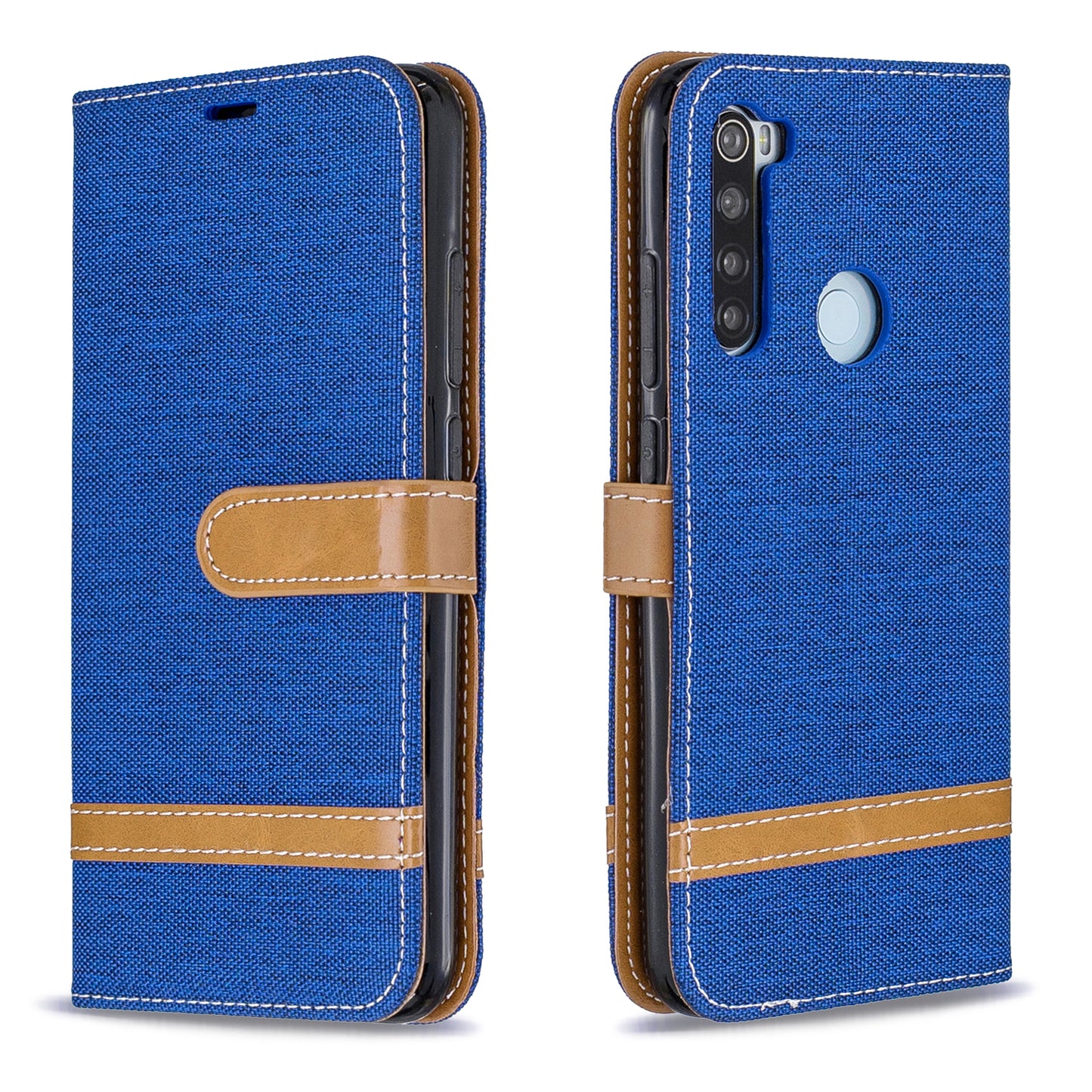 Assorted Color Jeans Cloth Leather Wallet Shell for Xiaomi Redmi Note 8