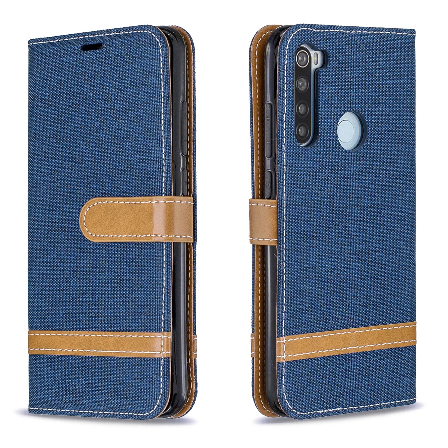 Assorted Color Jeans Cloth Leather Wallet Shell for Xiaomi Redmi Note 8