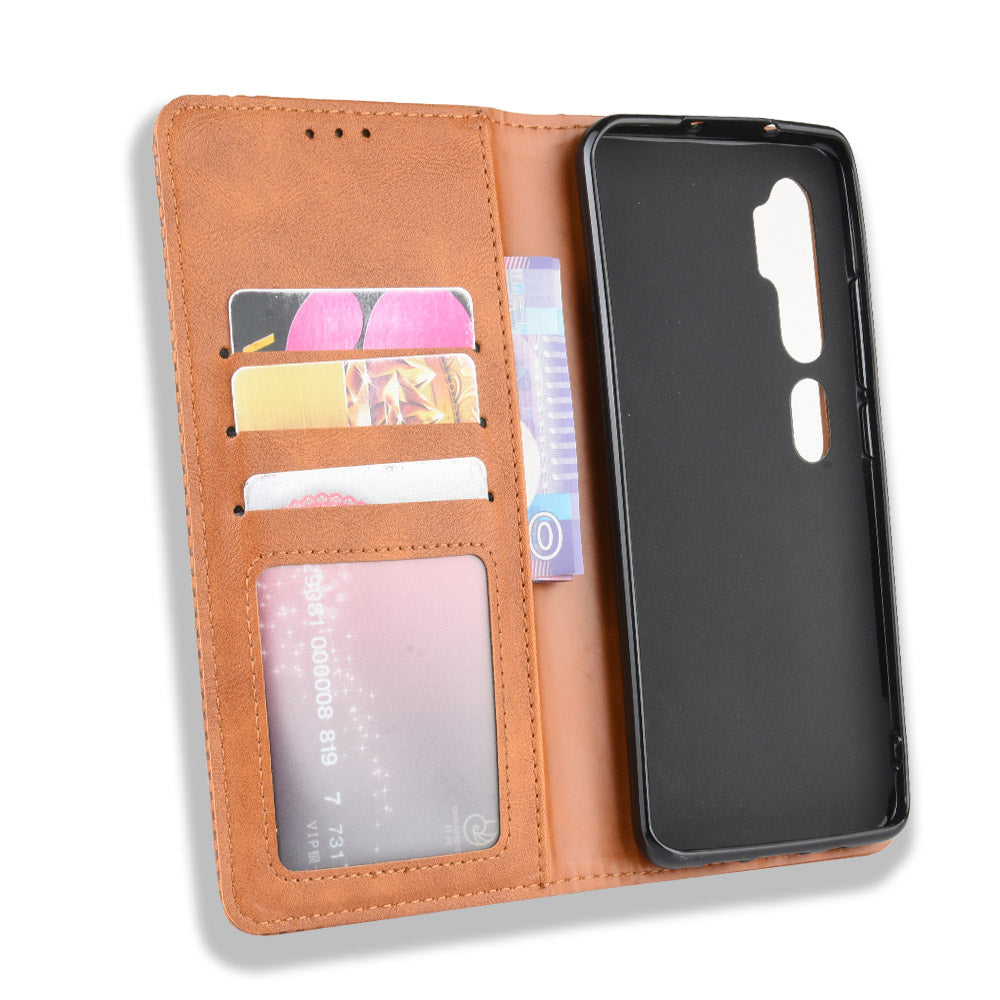Retro PU Leather Cell Shell Casing for Xiaomi Mi Note 10/Note 10 Pro/CC9 Pro