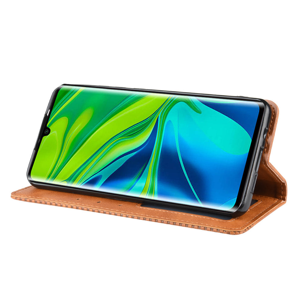 Retro PU Leather Cell Shell Casing for Xiaomi Mi Note 10/Note 10 Pro/CC9 Pro
