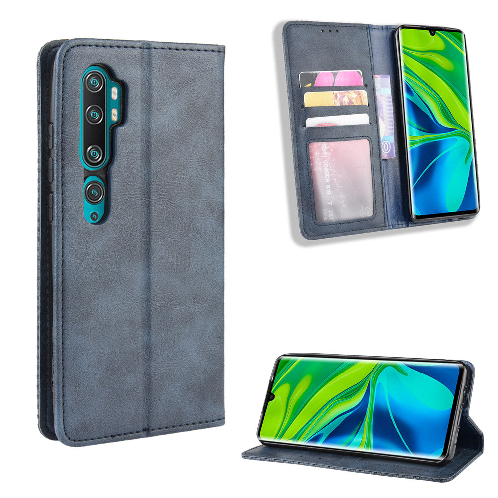 Retro PU Leather Cell Shell Casing for Xiaomi Mi Note 10/Note 10 Pro/CC9 Pro