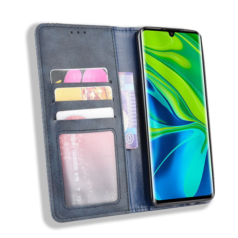 Retro PU Leather Cell Shell Casing for Xiaomi Mi Note 10/Note 10 Pro/CC9 Pro