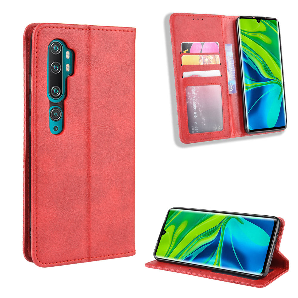 Retro PU Leather Cell Shell Casing for Xiaomi Mi Note 10/Note 10 Pro/CC9 Pro