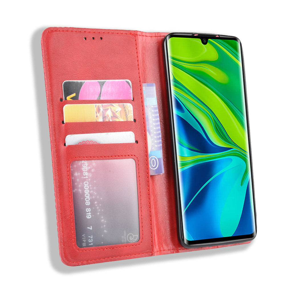 Retro PU Leather Cell Shell Casing for Xiaomi Mi Note 10/Note 10 Pro/CC9 Pro
