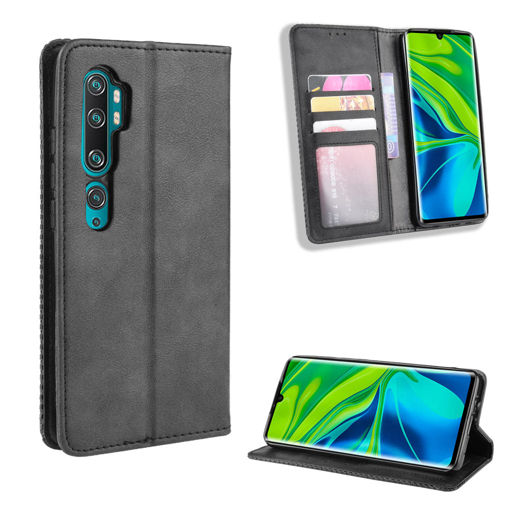 Retro PU Leather Cell Shell Casing for Xiaomi Mi Note 10/Note 10 Pro/CC9 Pro