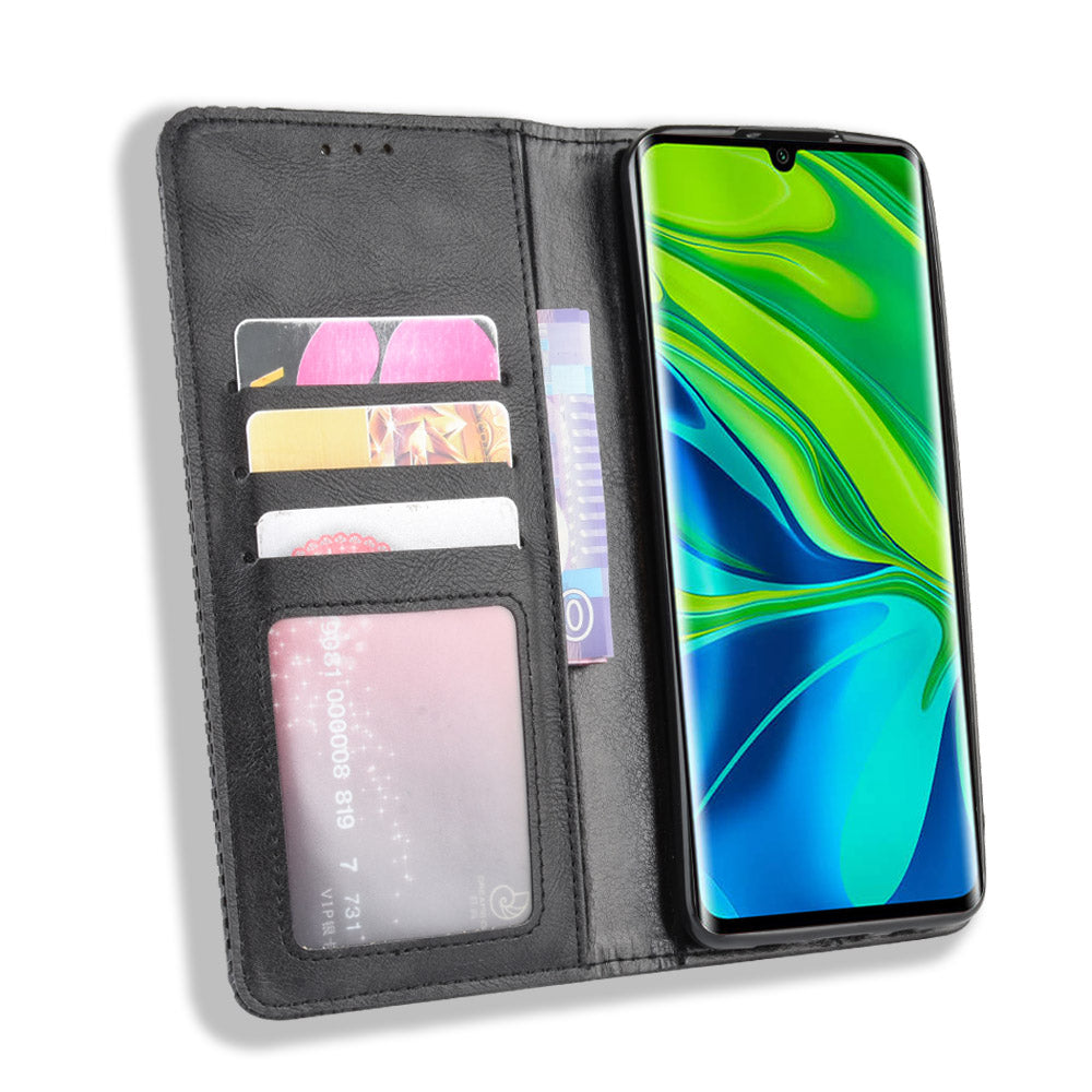 Retro PU Leather Cell Shell Casing for Xiaomi Mi Note 10/Note 10 Pro/CC9 Pro