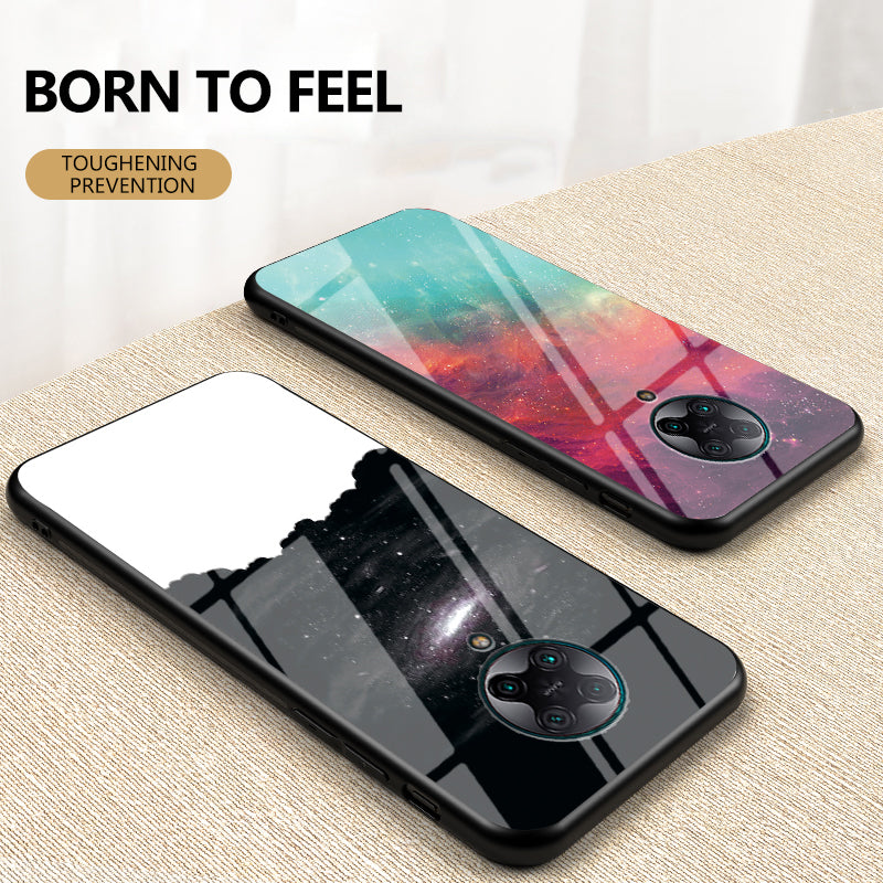 Starry Sky Pattern Tempered Glass + PC + TPU Combo Case for Xiaomi Redmi K30 Pro/Poco F2 Pro