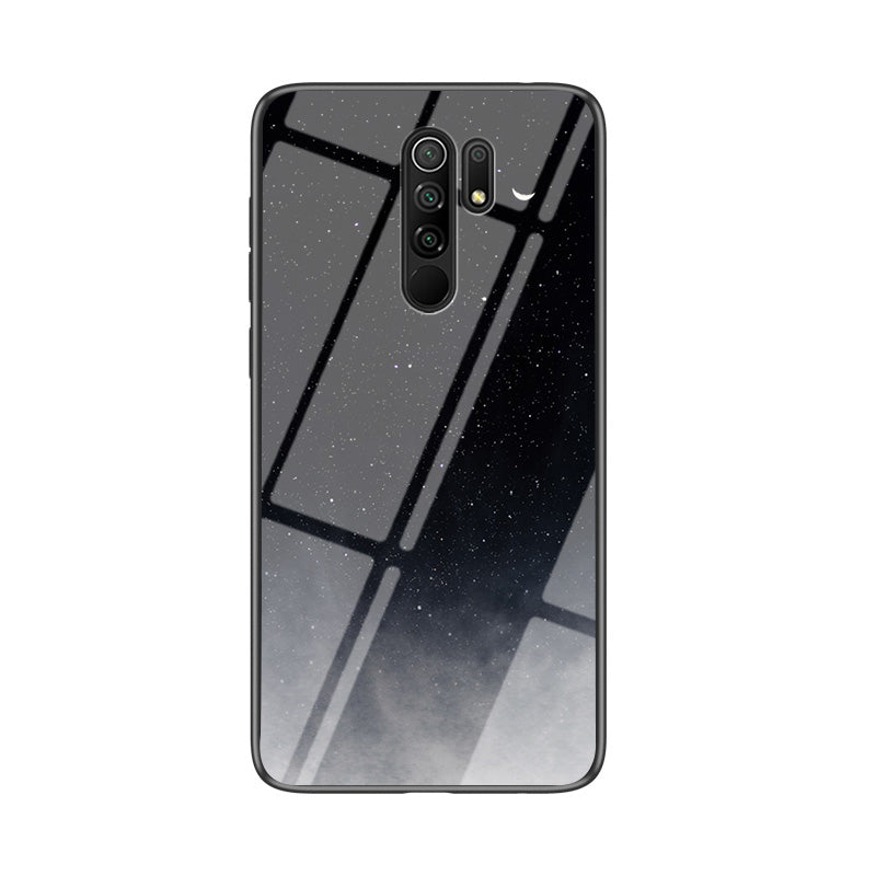 Starry Sky Tempered Glass + PC + TPU Combo Case Shell for Xiaomi Redmi 9