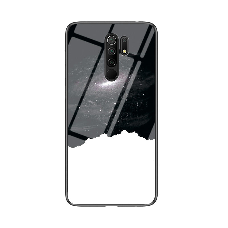 Starry Sky Tempered Glass + PC + TPU Combo Case Shell for Xiaomi Redmi 9