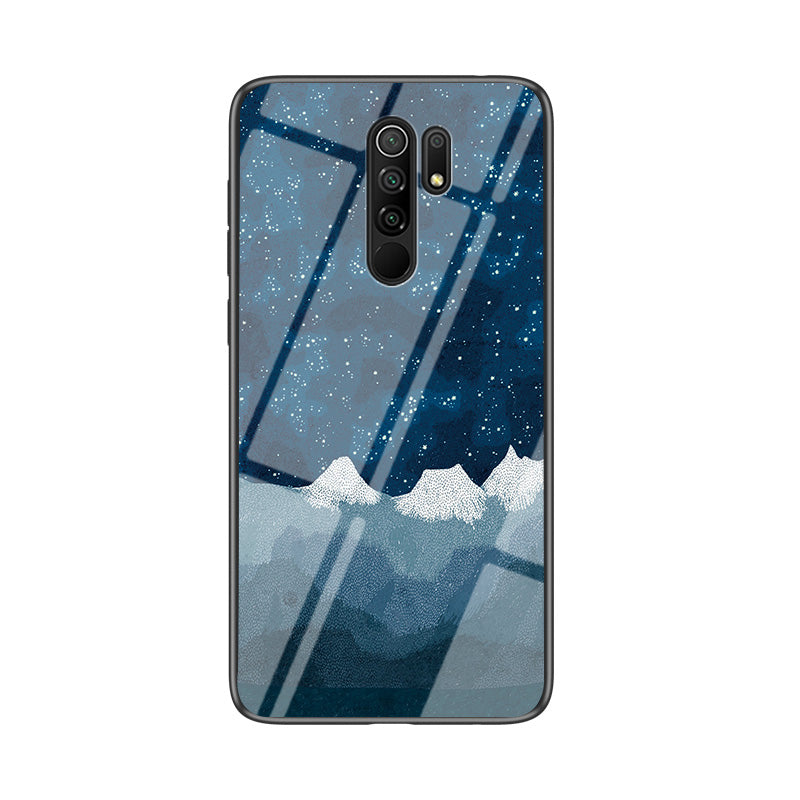 Starry Sky Tempered Glass + PC + TPU Combo Case Shell for Xiaomi Redmi 9