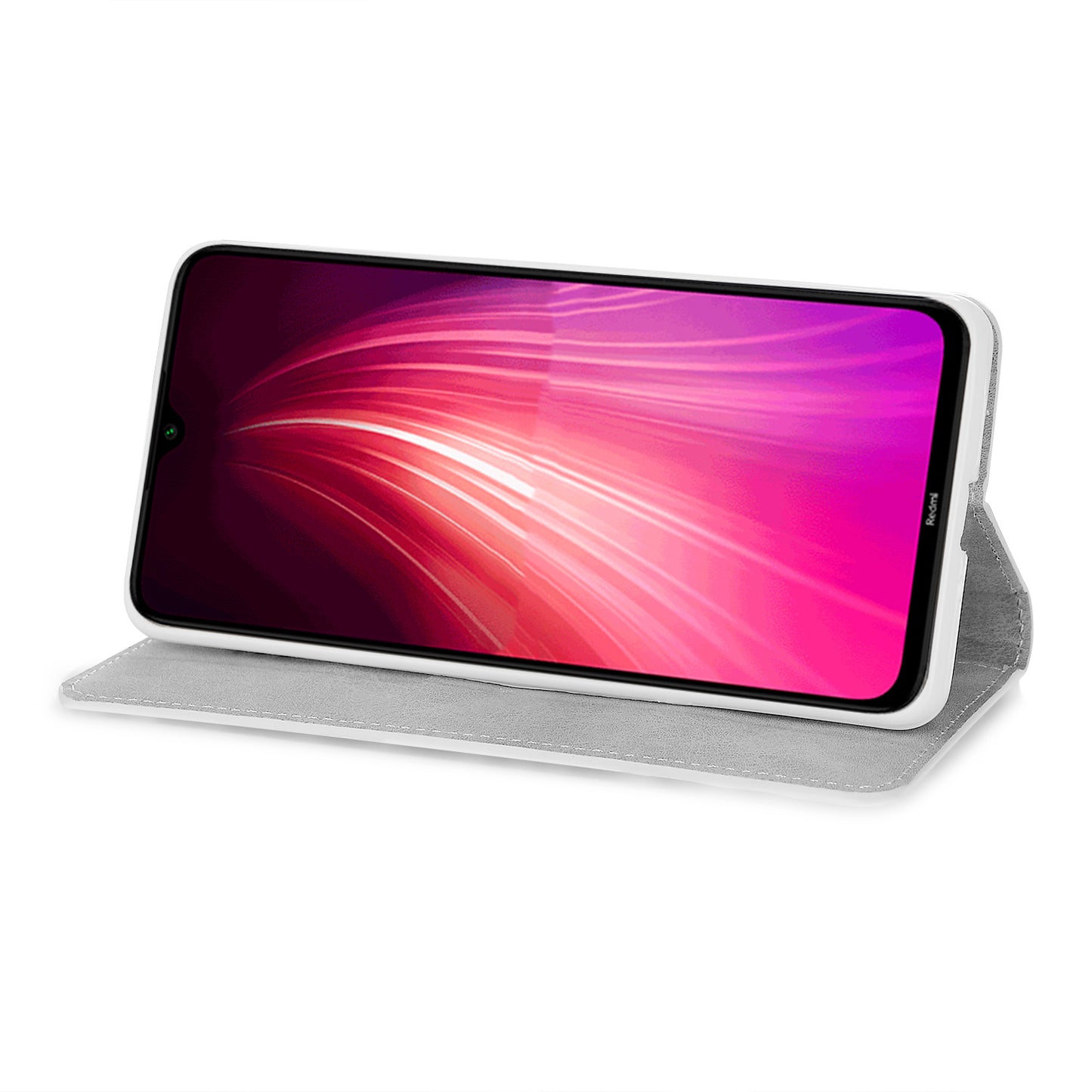 Phone Cover Glittery Powder Splicing Wallet Stand Leather Case for Xiaomi Redmi Note 8 Pro