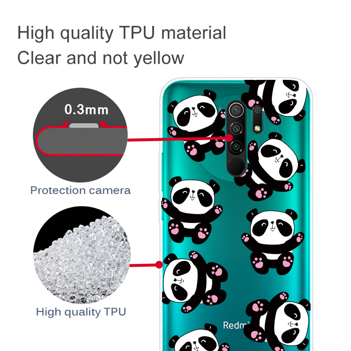 Pattern Printing Soft TPU Mobile Phone Case for Xiaomi Redmi 9