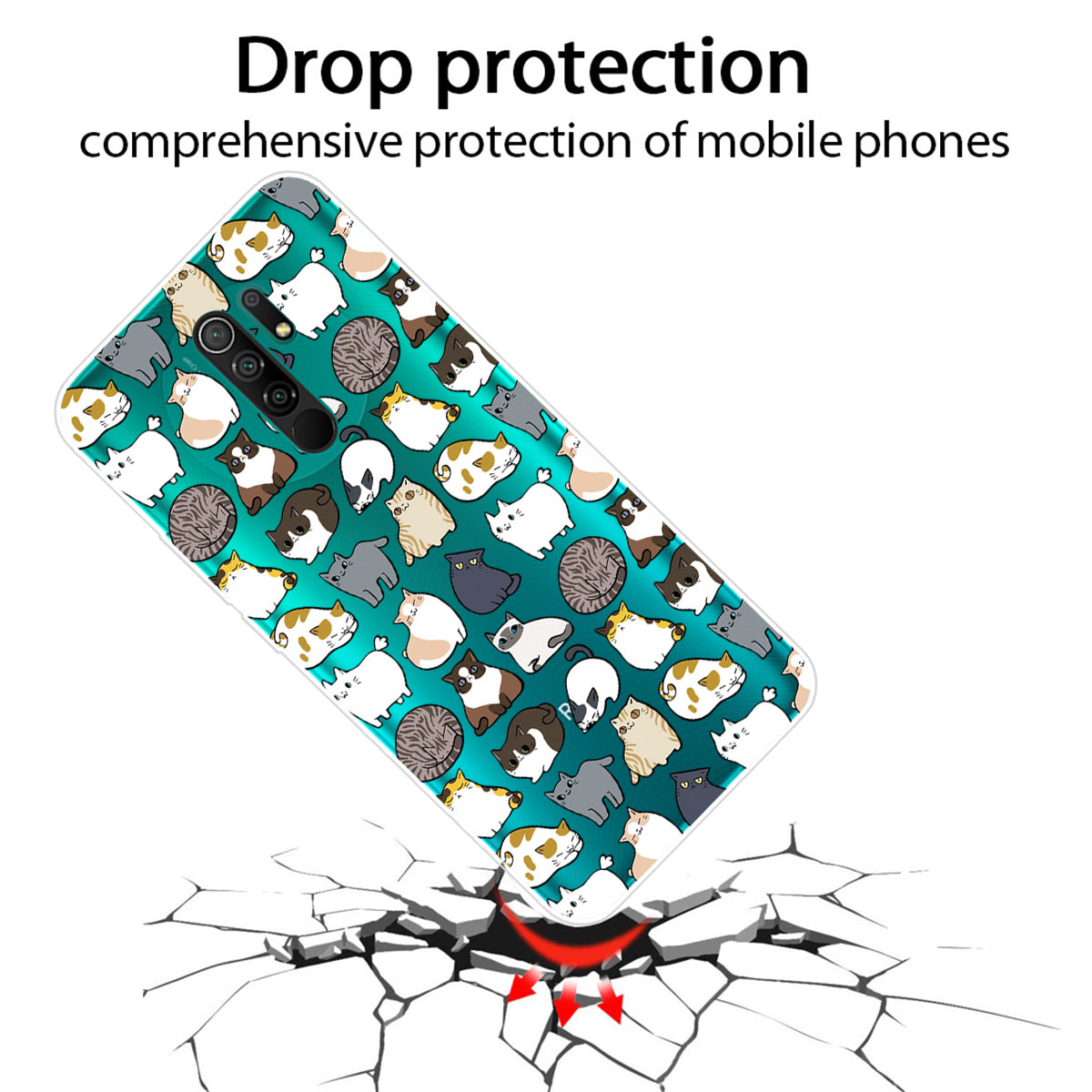 Pattern Printing Soft TPU Mobile Phone Case for Xiaomi Redmi 9