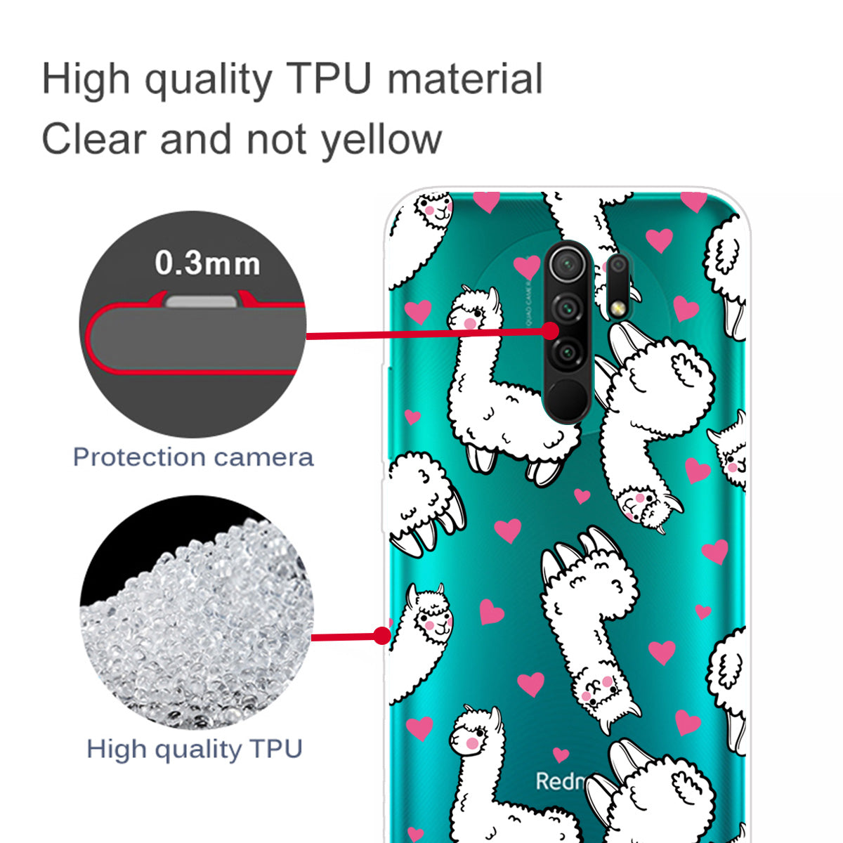Pattern Printing Soft TPU Mobile Phone Case for Xiaomi Redmi 9
