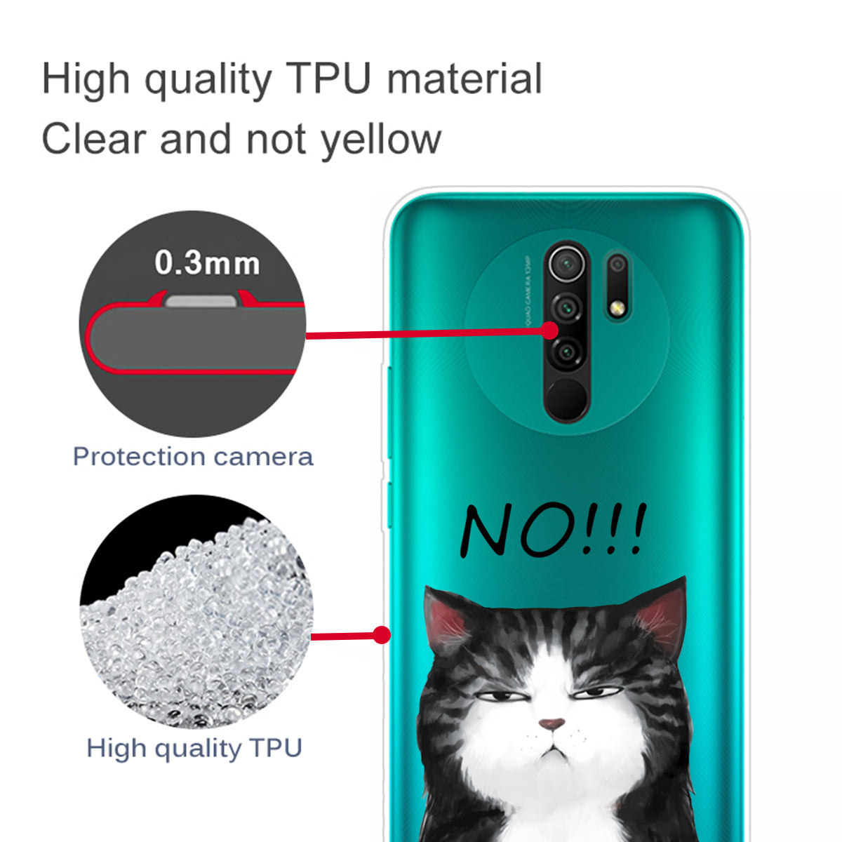 Pattern Printing Soft TPU Mobile Phone Case for Xiaomi Redmi 9