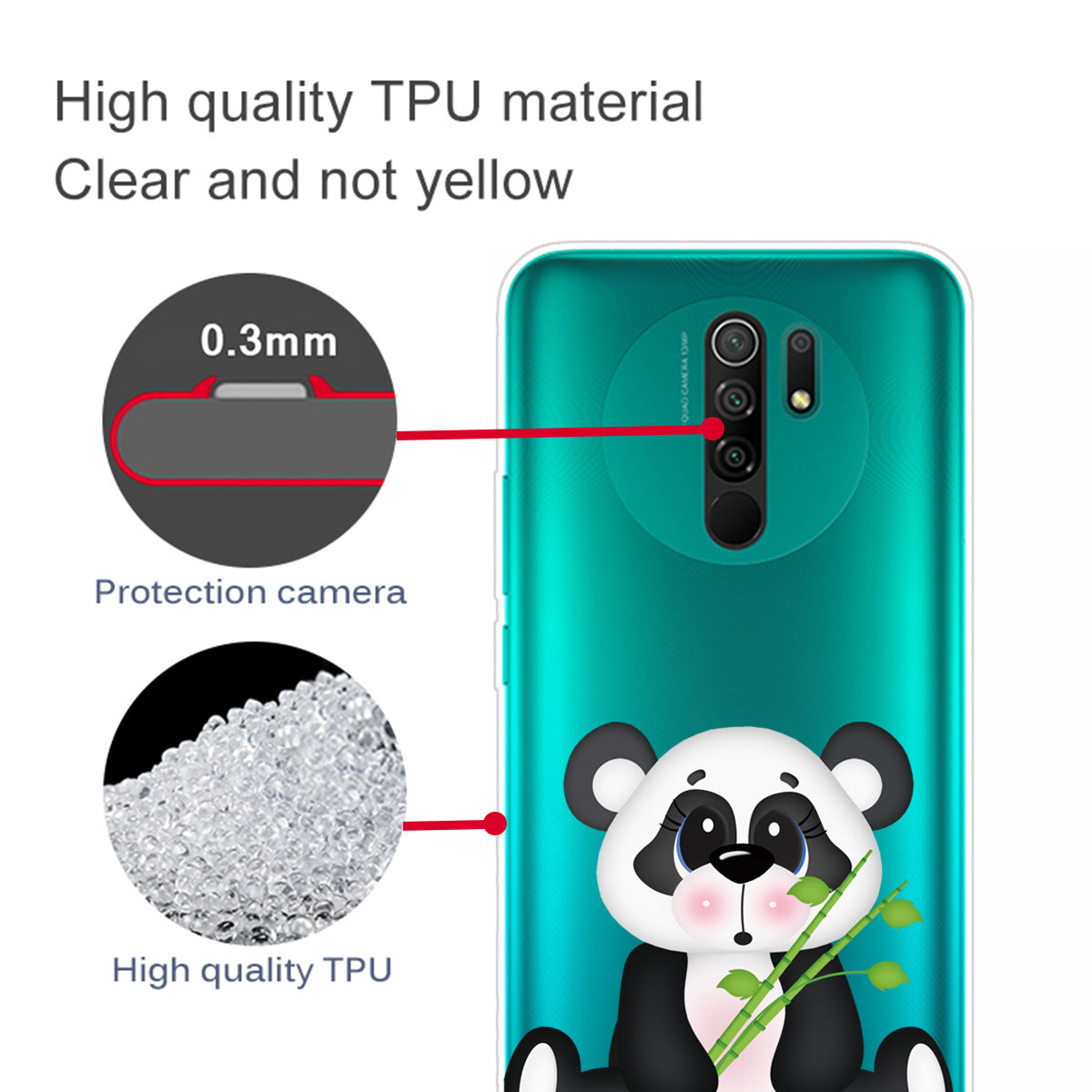 Pattern Printing Soft TPU Mobile Phone Case for Xiaomi Redmi 9