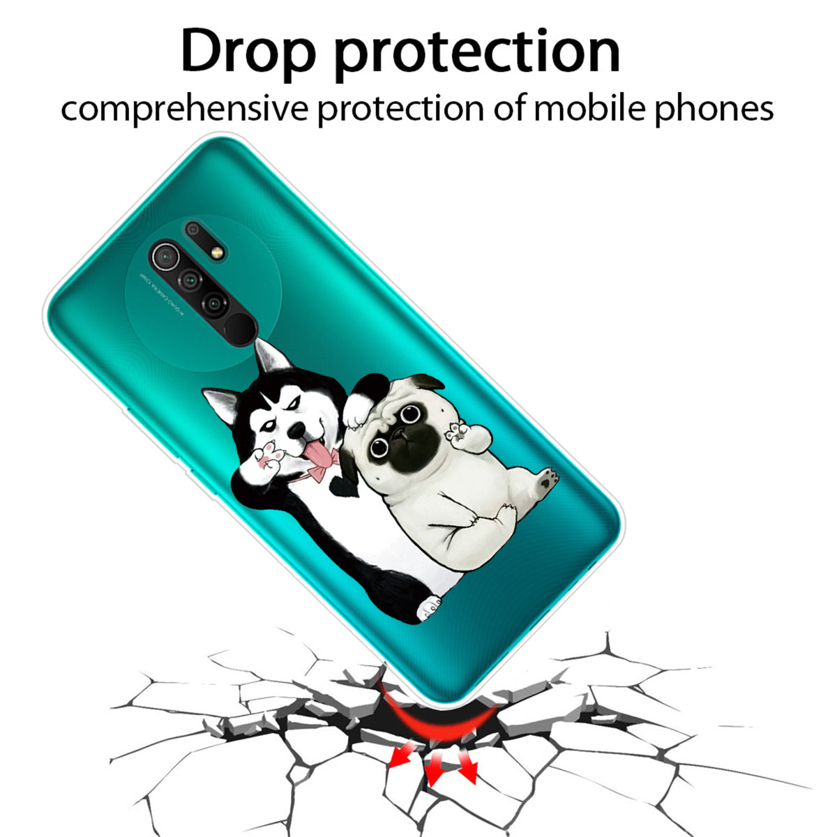 Pattern Printing Soft TPU Mobile Phone Case for Xiaomi Redmi 9