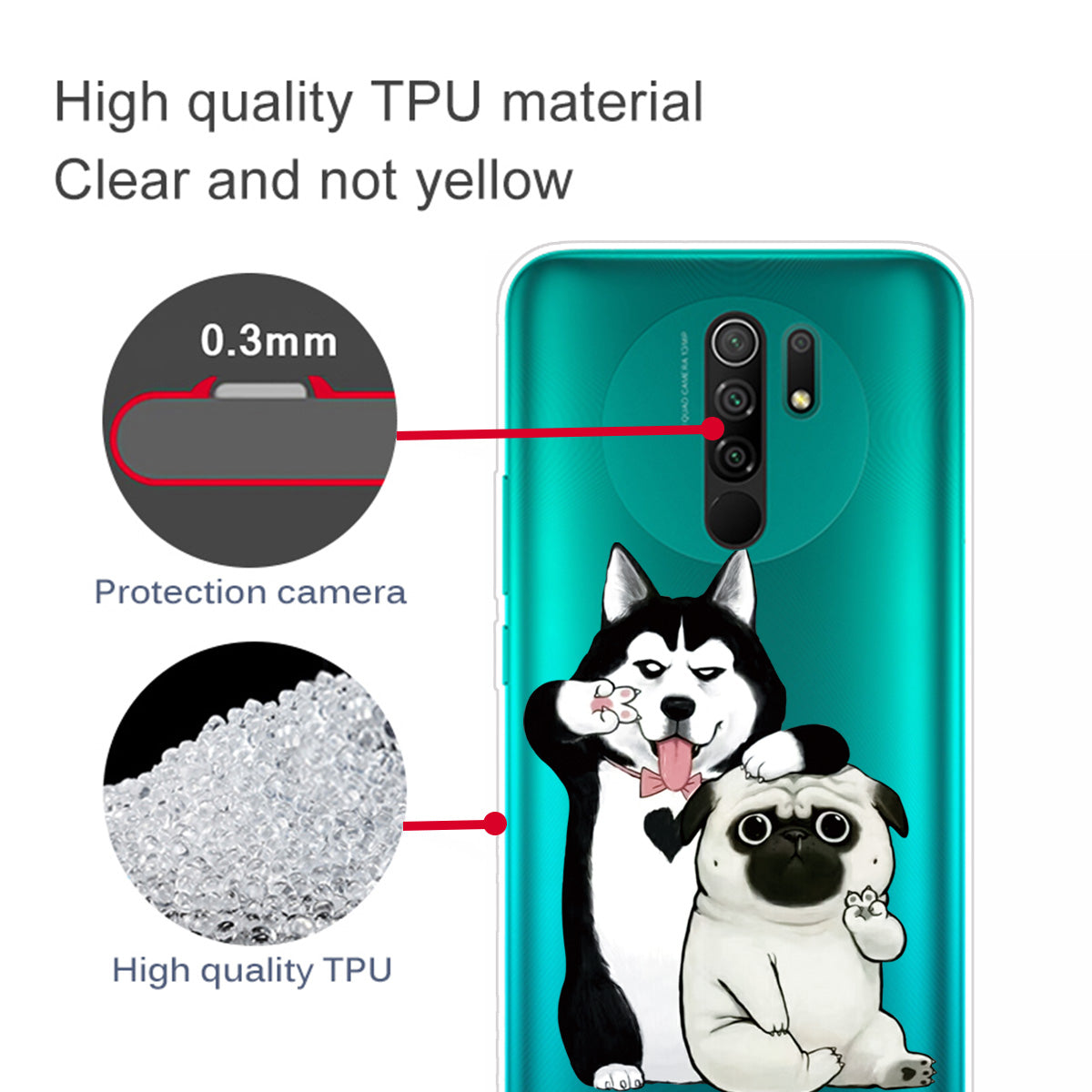 Pattern Printing Soft TPU Mobile Phone Case for Xiaomi Redmi 9