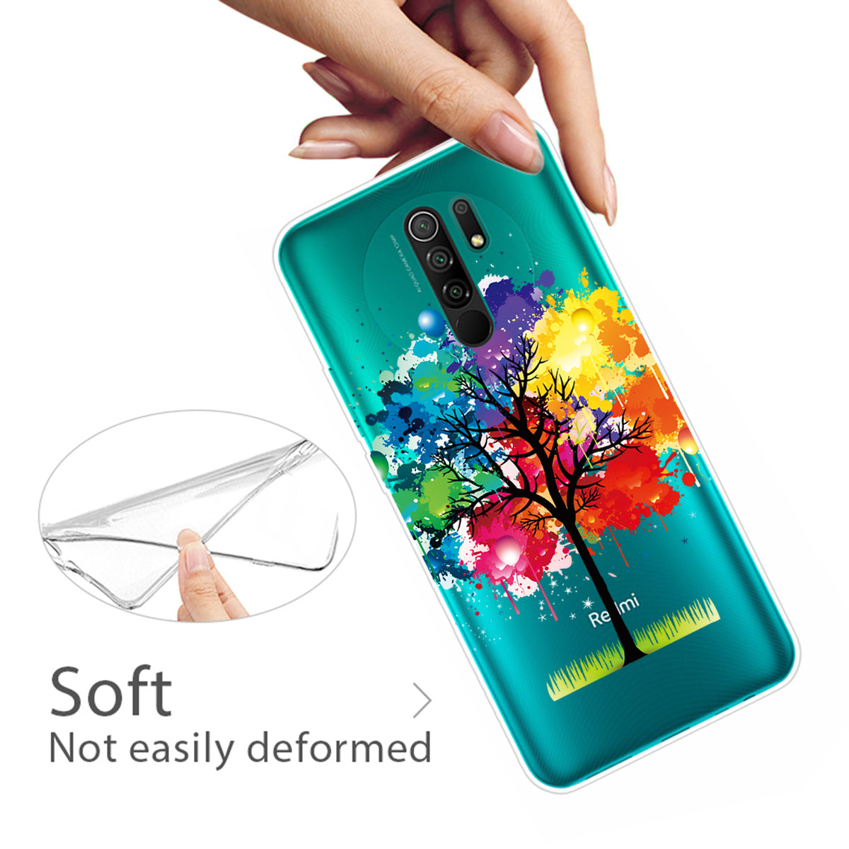 Pattern Printing Soft TPU Mobile Phone Case for Xiaomi Redmi 9
