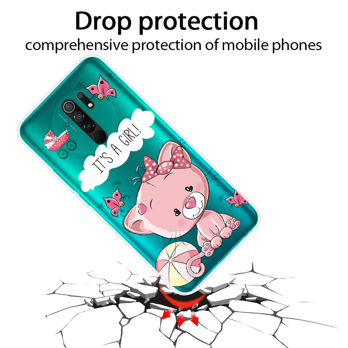 Pattern Printing Soft TPU Mobile Phone Case for Xiaomi Redmi 9