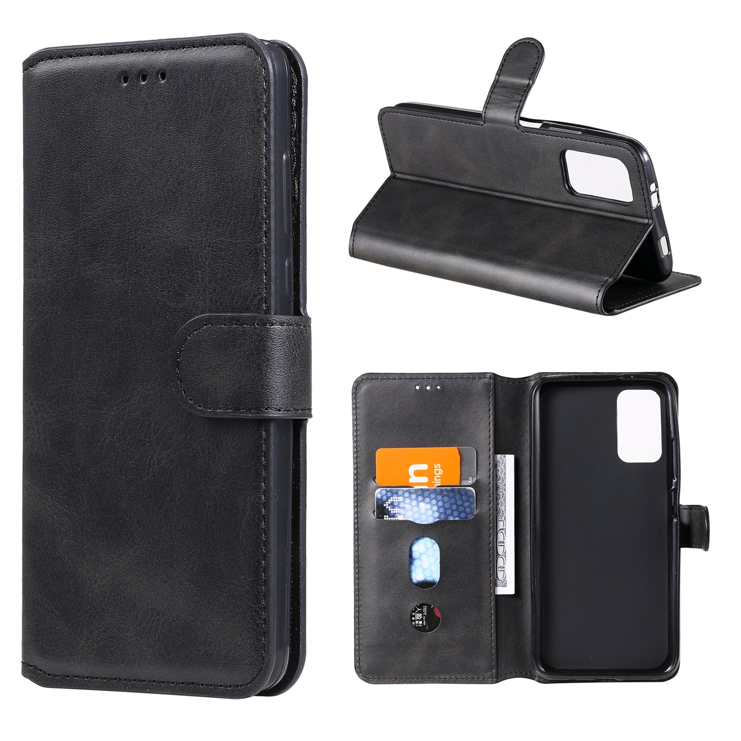 Classic Wallet Stand Flip Leather Phone Case for Xiaomi Poco M3 / Redmi Note 9 4G (Qualcomm Snapdragon 662) / Redmi 9T / Redmi 9 Power