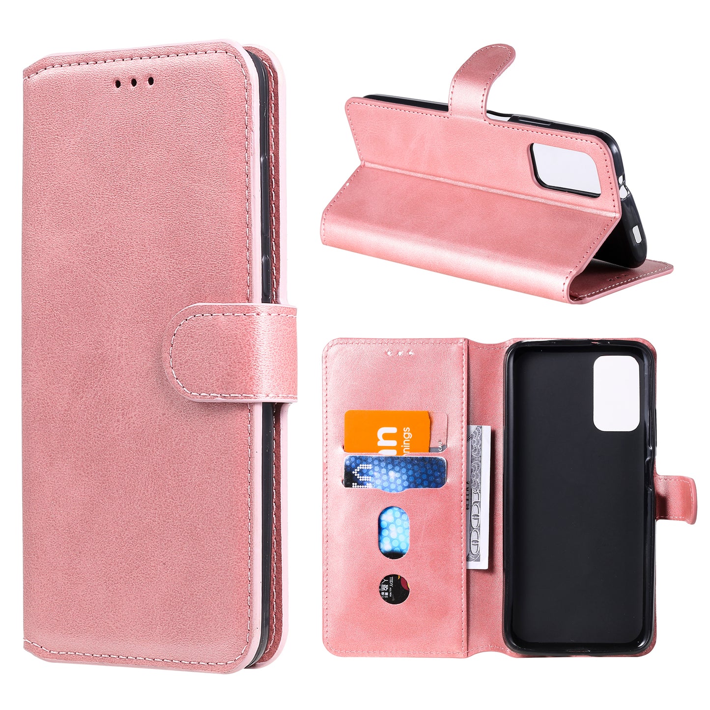 Classic Wallet Stand Flip Leather Phone Case for Xiaomi Poco M3 / Redmi Note 9 4G (Qualcomm Snapdragon 662) / Redmi 9T / Redmi 9 Power