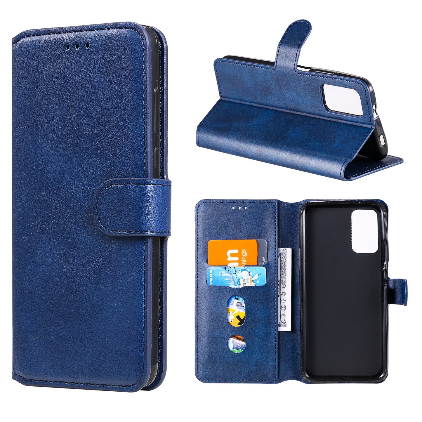 Classic Wallet Stand Flip Leather Phone Case for Xiaomi Poco M3 / Redmi Note 9 4G (Qualcomm Snapdragon 662) / Redmi 9T / Redmi 9 Power