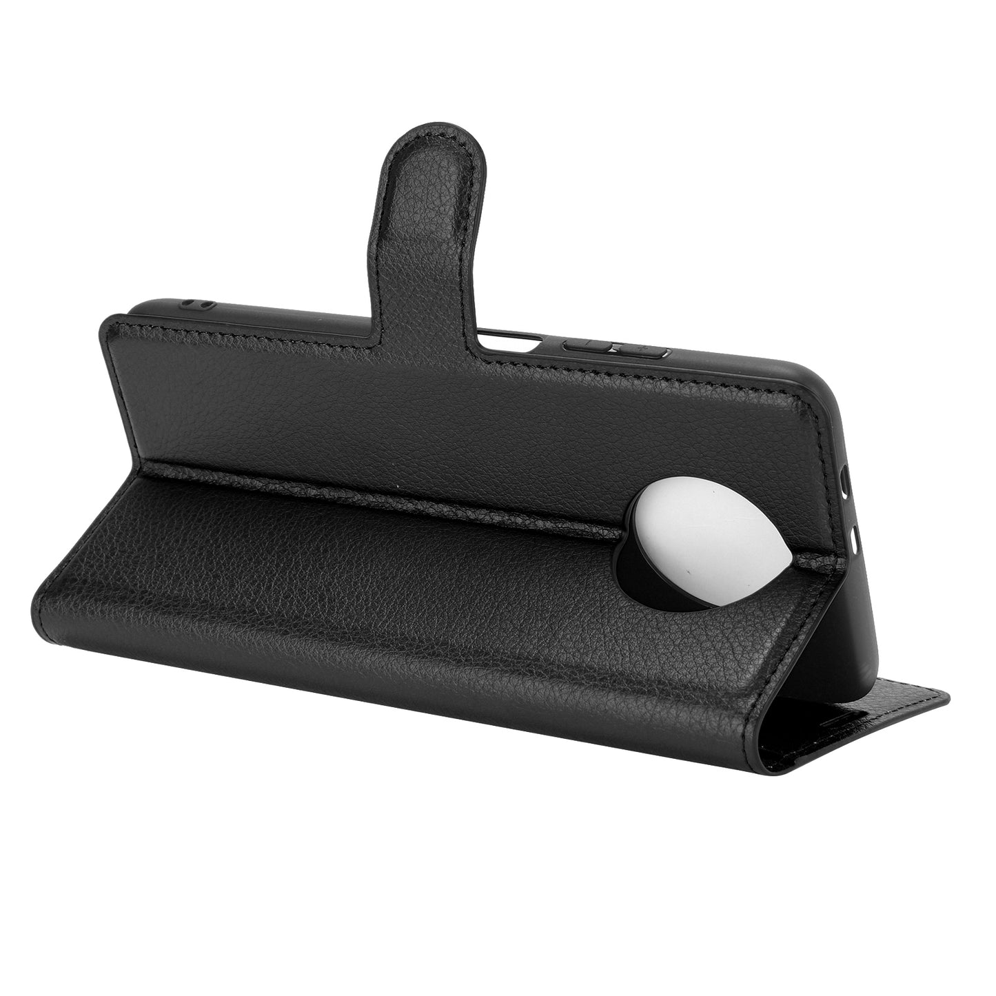 Wallet Design Folio Flip Litchi Texture Leather Phone Case with Stand for Xiaomi Redmi Note 9 5G/Note 9T 5G