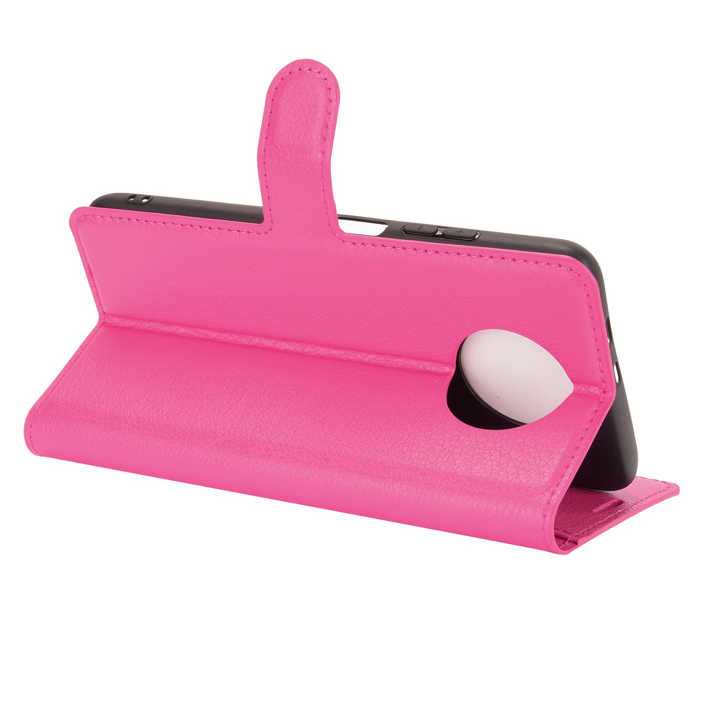 Wallet Design Folio Flip Litchi Texture Leather Phone Case with Stand for Xiaomi Redmi Note 9 5G/Note 9T 5G