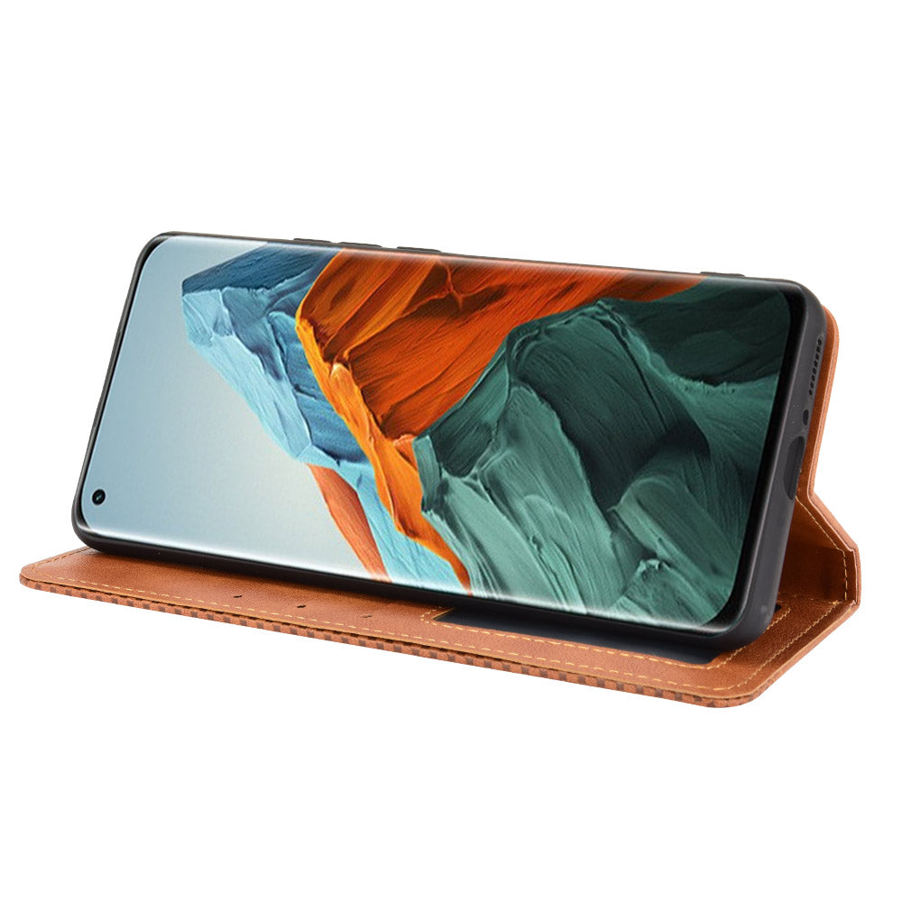 Vintage Style Phone Case Wallet Stand Magnetic Closure Leather Cover for Xiaomi Mi 11 Pro