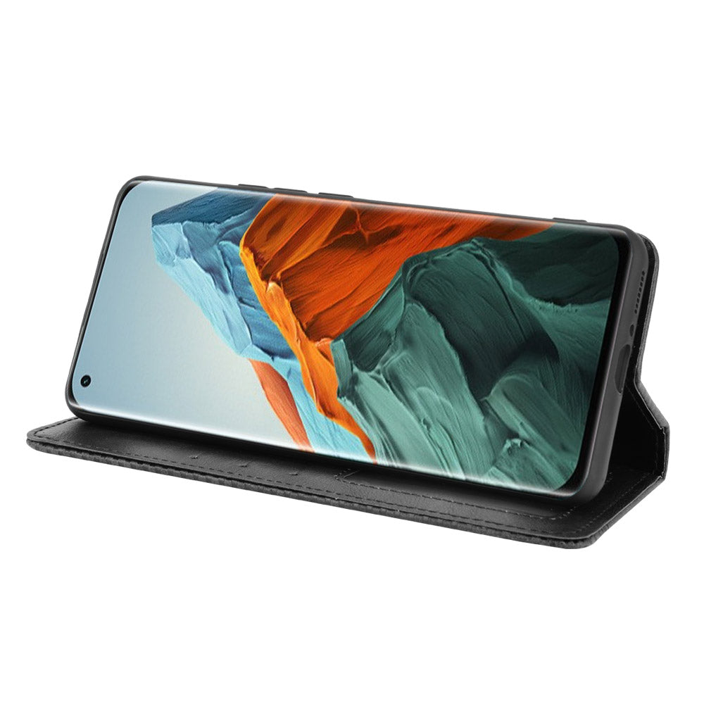Vintage Style Phone Case Wallet Stand Magnetic Closure Leather Cover for Xiaomi Mi 11 Pro
