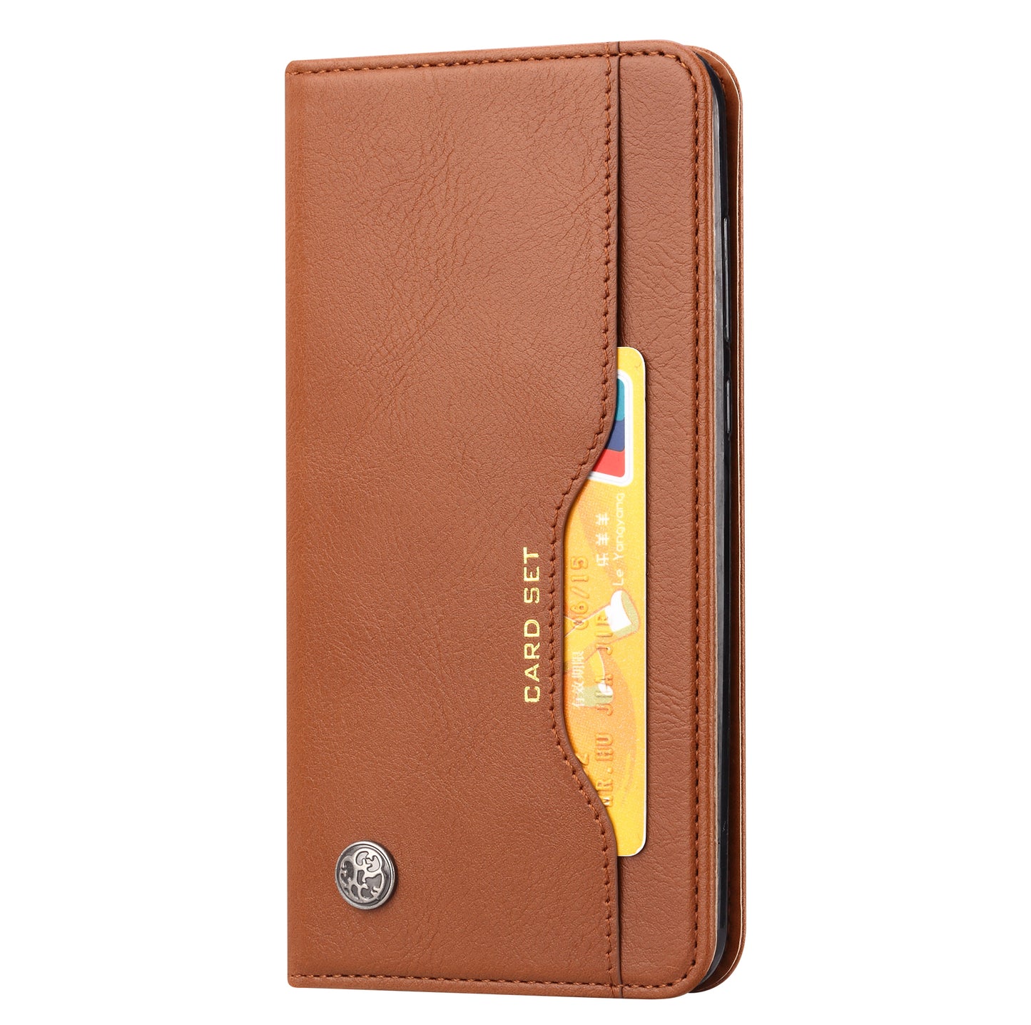 Wallet Stand Auto-absorbed Leather Protector Phone Cover for Xiaomi Redmi Note 10 4G / Redmi Note 10S / Poco M5s 4G