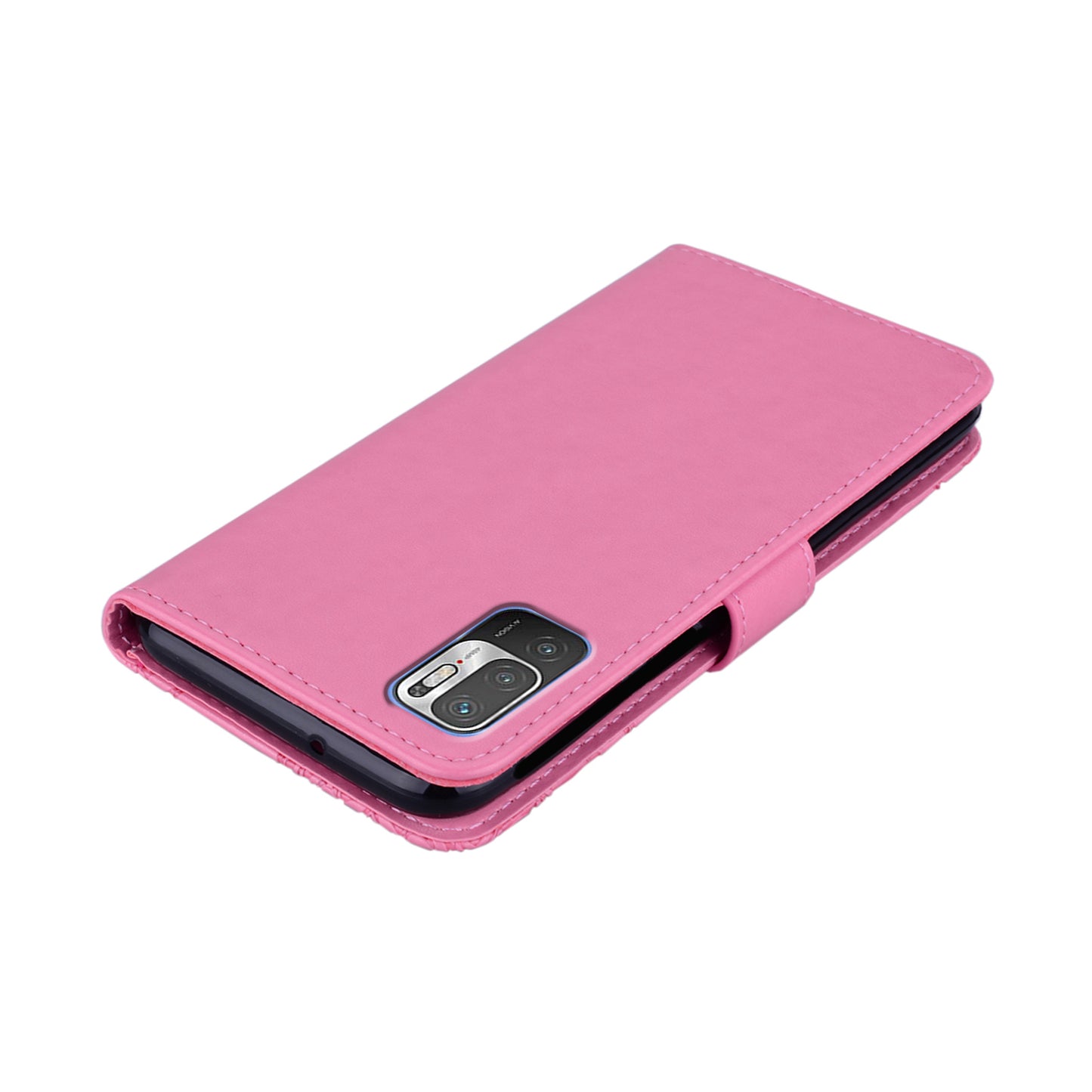 Owl Imprint Rhinestone Decor Leather Phone Cover for Xiaomi Redmi Note 10 5G/Poco M3 Pro 5G/4G