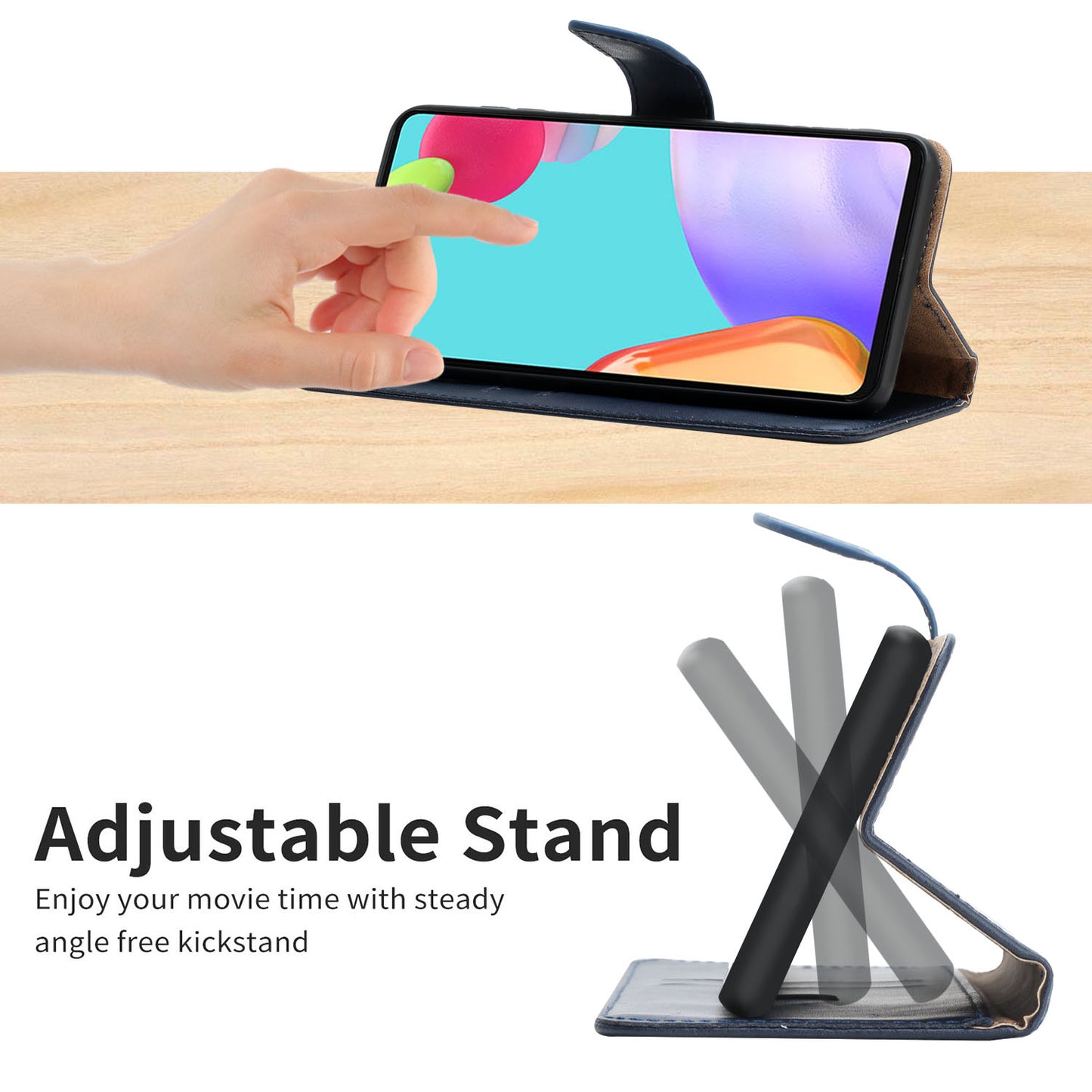 Nappa Texture Genuine Leather Drop-resistant Phone Stand Shell Wallet Case for Xiaomi Redmi Note 11 4G (MediaTek)/10 4G (2021)/10 2022 4G/10 Prime