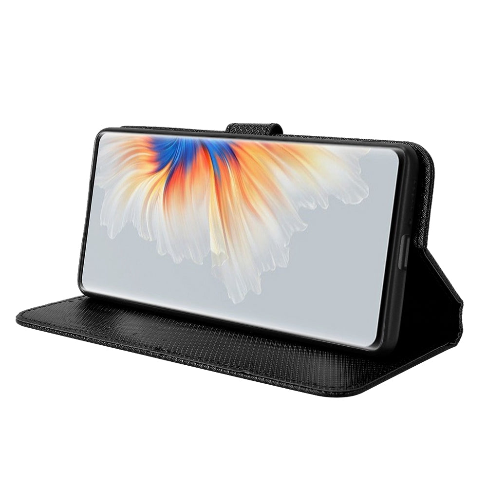 For Xiaomi Mix 4 Flip Wallet Case Horizontal Viewing Stand Diamond Texture PU Leather Protective Cover with Strap