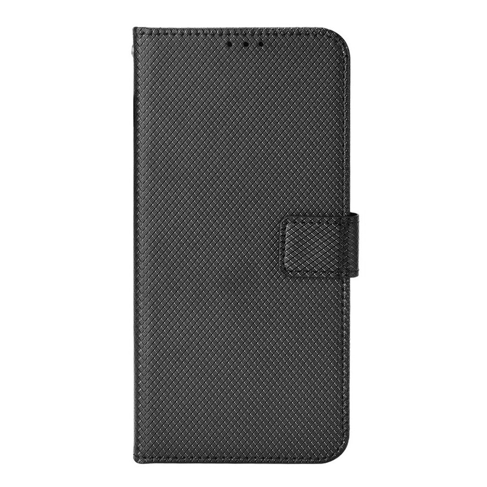 For Xiaomi Mix 4 Flip Wallet Case Horizontal Viewing Stand Diamond Texture PU Leather Protective Cover with Strap