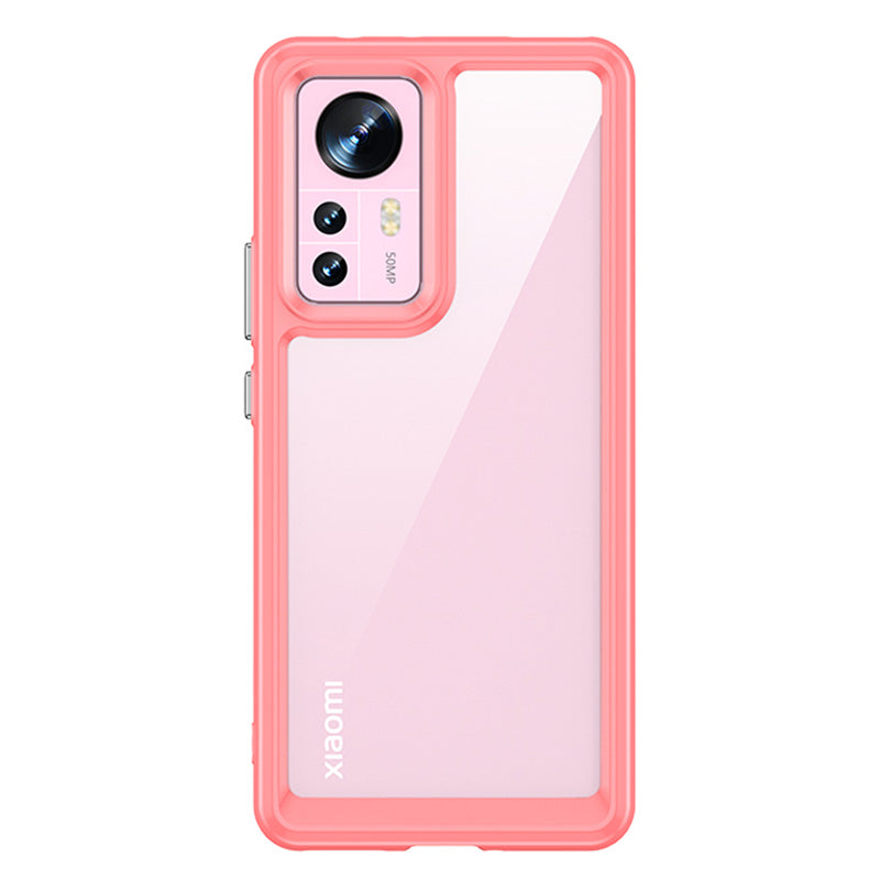 For Xiaomi 12/12X/12S 5G TPU + Acrylic Drop-proof Transparent Phone Case with Independent PC Buttons
