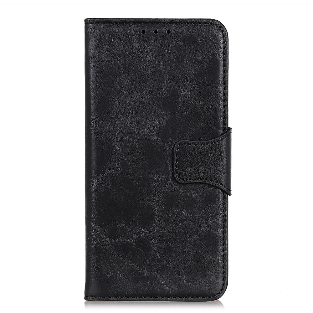 For Xiaomi Redmi 10A Crazy Horse Texture Anti-drop Split Leather Shell Wallet Stand Function Cell Phone Case