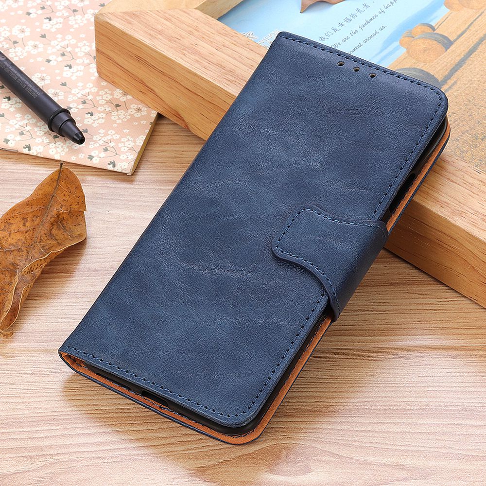 For Xiaomi Redmi 10A Crazy Horse Texture Anti-drop Split Leather Shell Wallet Stand Function Cell Phone Case