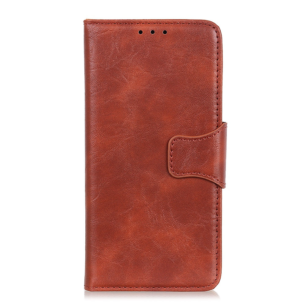 For Xiaomi Redmi 10A Crazy Horse Texture Anti-drop Split Leather Shell Wallet Stand Function Cell Phone Case