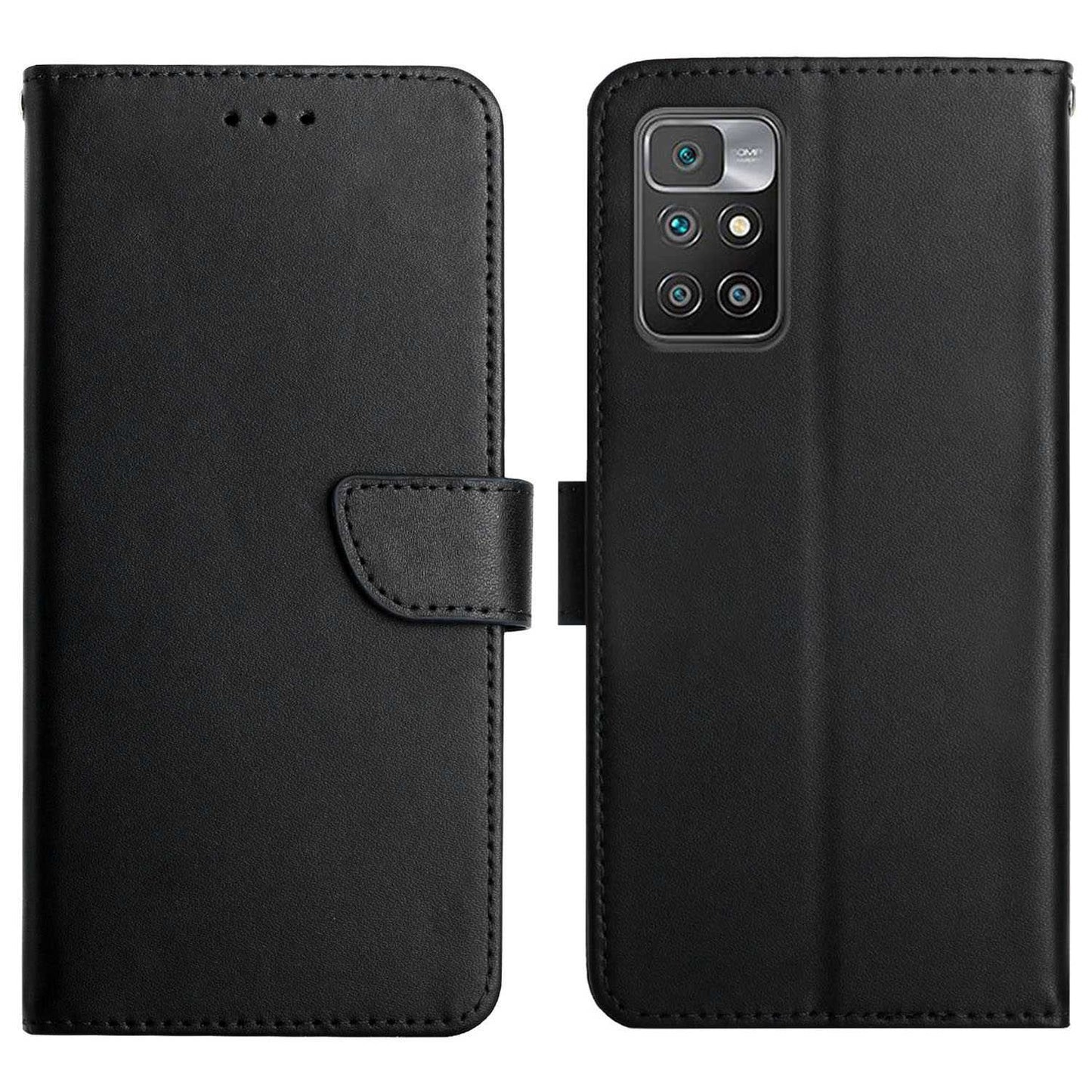 For Xiaomi Redmi 10 5G / Redmi 10 Prime+ 5G / Redmi Note 11E 5G Nappa Texture Genuine Leather Case, Scratch-resistant Magnetic Wallet Stand Phone Shell