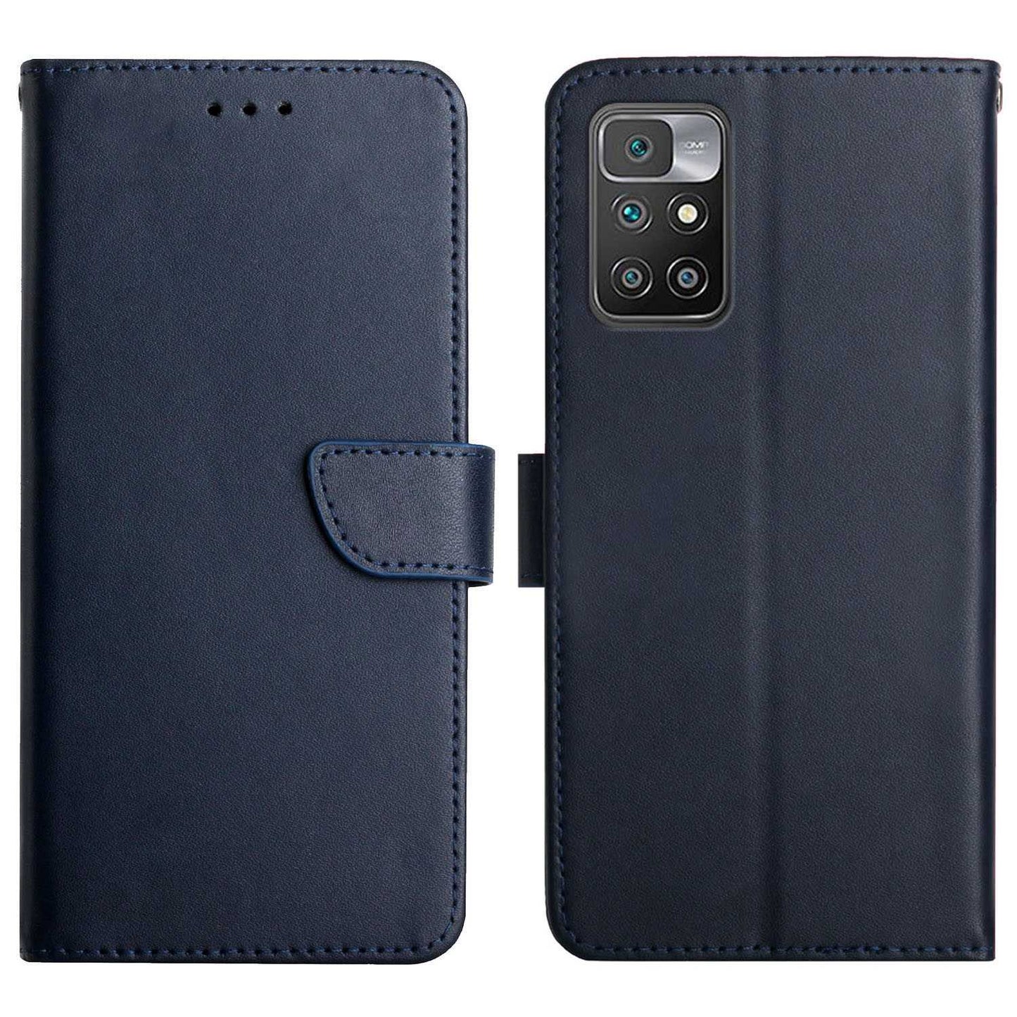 For Xiaomi Redmi 10 5G / Redmi 10 Prime+ 5G / Redmi Note 11E 5G Nappa Texture Genuine Leather Case, Scratch-resistant Magnetic Wallet Stand Phone Shell