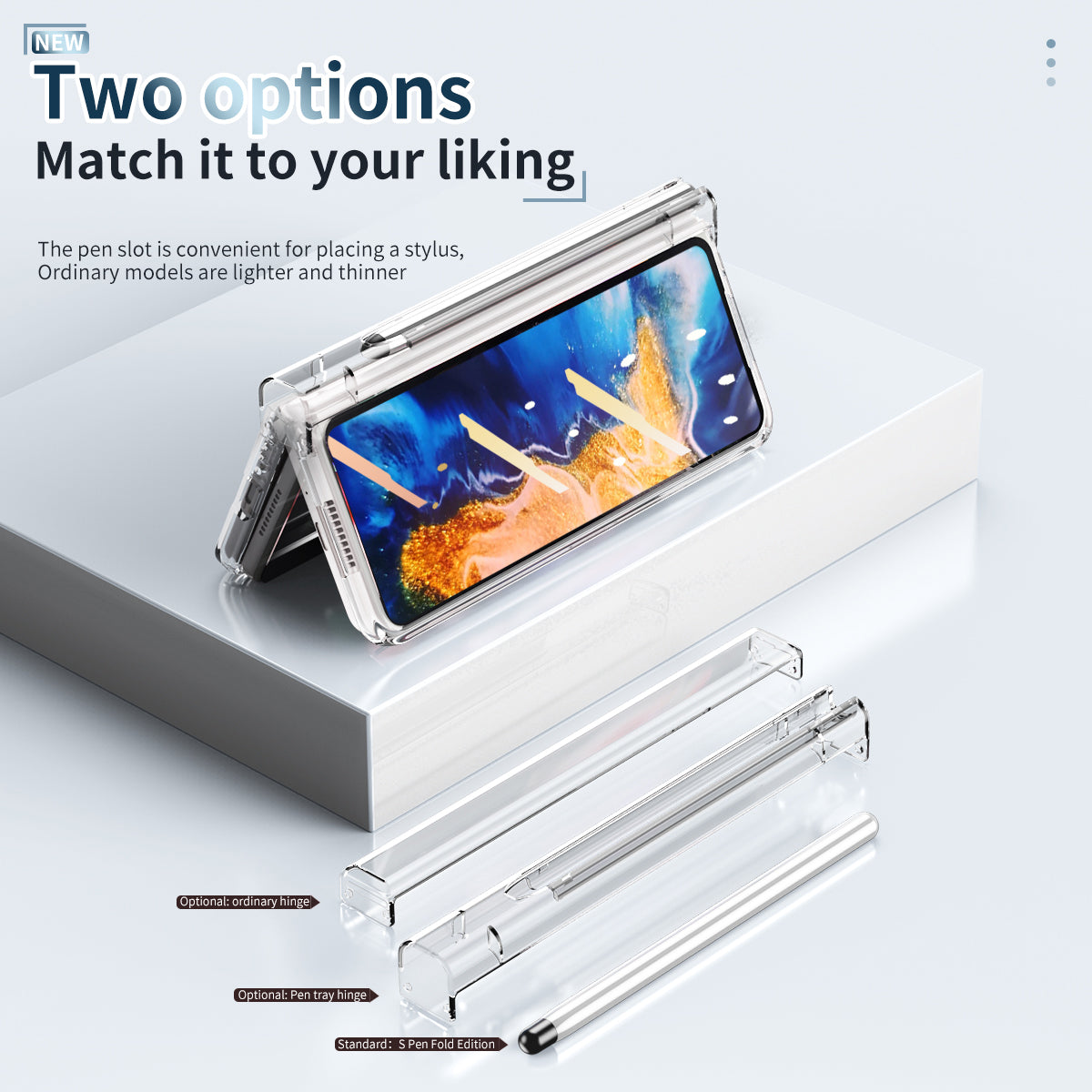 For Xiaomi Mi Mix Fold Electroplating Hard PC Folding Phone Case Pen Slot Hinge Protective Cover with Tempered Glass Film and Stylus Pen